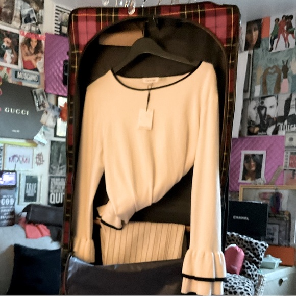 Mid Century 50s Vintage Hanging Red Tartan Plaid Luggage Garment Bag - Picture 12 of 15